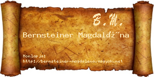 Bernsteiner Magdaléna névjegykártya